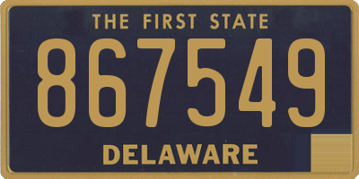 DE license plate 867549