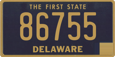 DE license plate 86755