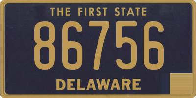 DE license plate 86756
