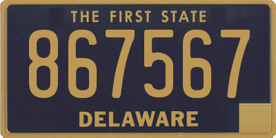 DE license plate 867567