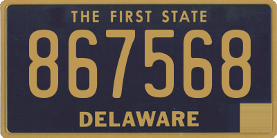 DE license plate 867568