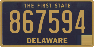 DE license plate 867594