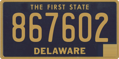 DE license plate 867602