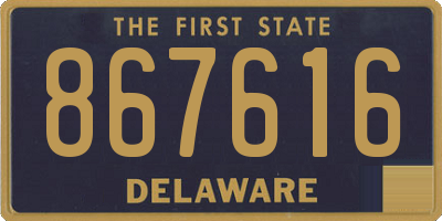 DE license plate 867616