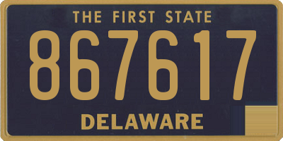 DE license plate 867617