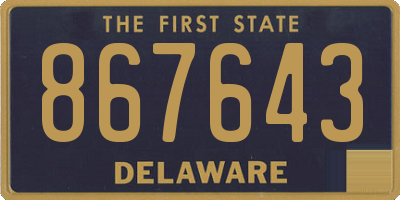 DE license plate 867643