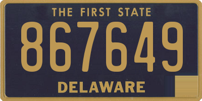 DE license plate 867649