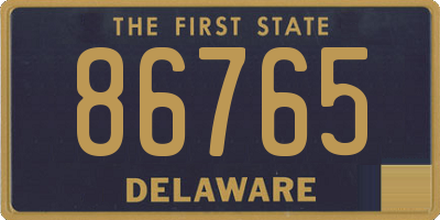 DE license plate 86765