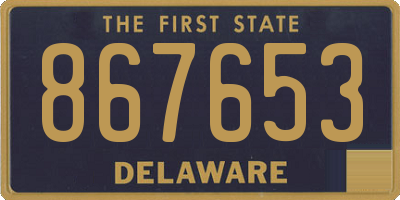 DE license plate 867653