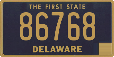 DE license plate 86768