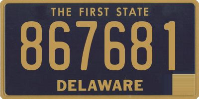 DE license plate 867681