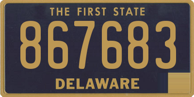 DE license plate 867683
