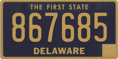 DE license plate 867685