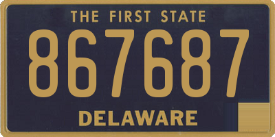 DE license plate 867687