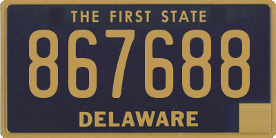 DE license plate 867688