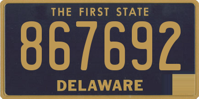 DE license plate 867692
