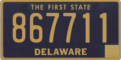 DE license plate 867711