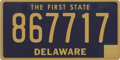 DE license plate 867717