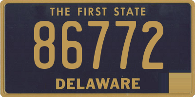 DE license plate 86772