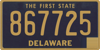 DE license plate 867725
