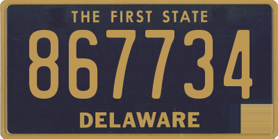 DE license plate 867734