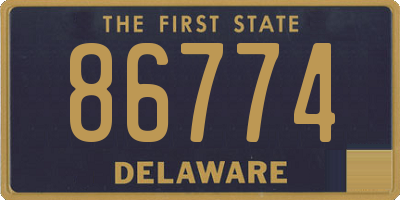 DE license plate 86774