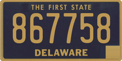 DE license plate 867758