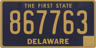 DE license plate 867763