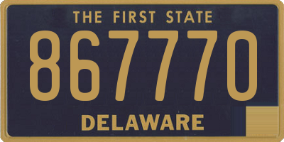 DE license plate 867770