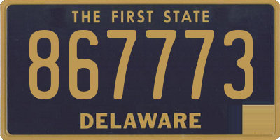 DE license plate 867773