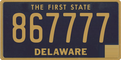 DE license plate 867777