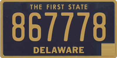 DE license plate 867778