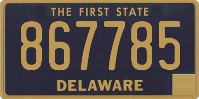 DE license plate 867785