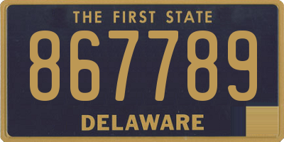 DE license plate 867789