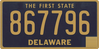 DE license plate 867796