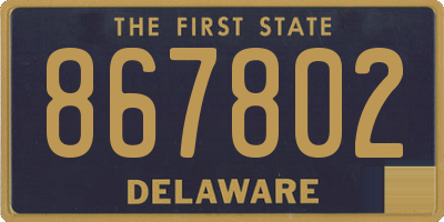 DE license plate 867802