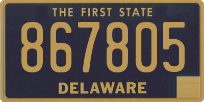 DE license plate 867805