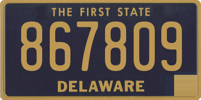 DE license plate 867809