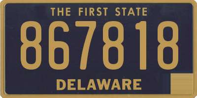 DE license plate 867818