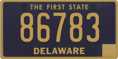 DE license plate 86783