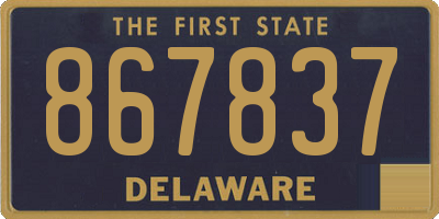 DE license plate 867837