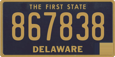 DE license plate 867838