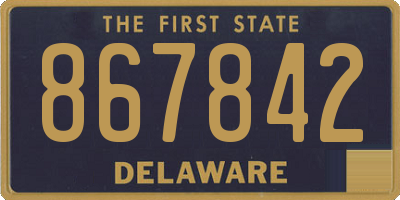 DE license plate 867842