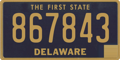 DE license plate 867843