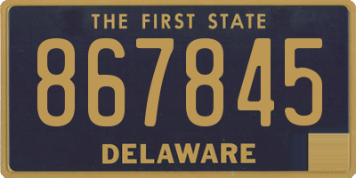 DE license plate 867845