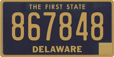 DE license plate 867848