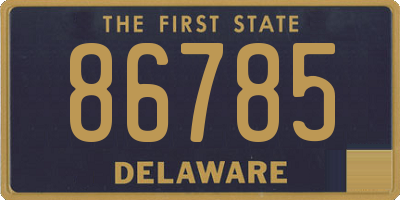DE license plate 86785