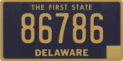 DE license plate 86786