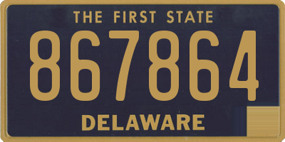 DE license plate 867864