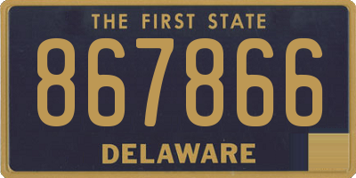 DE license plate 867866